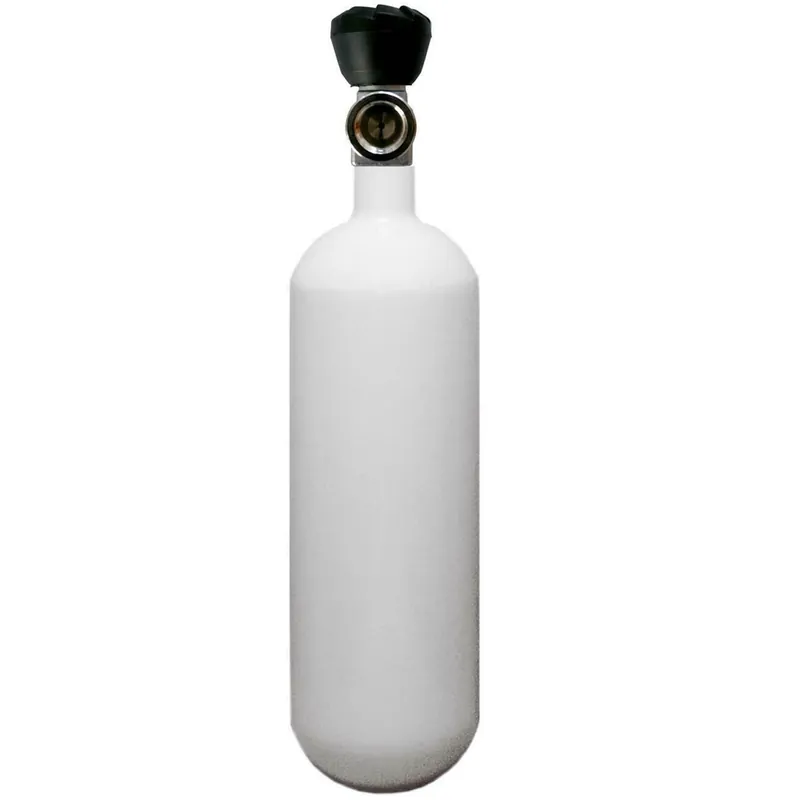 1 Liter Stahlflasche + Ventil Nur Heute